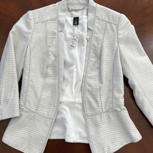 White House Black Market silver blazer